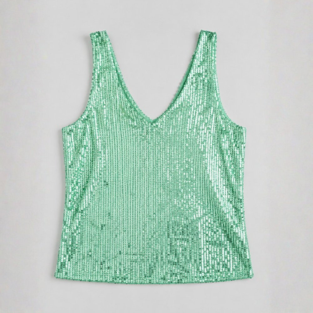 Marisol Sequin V-Neck Tank