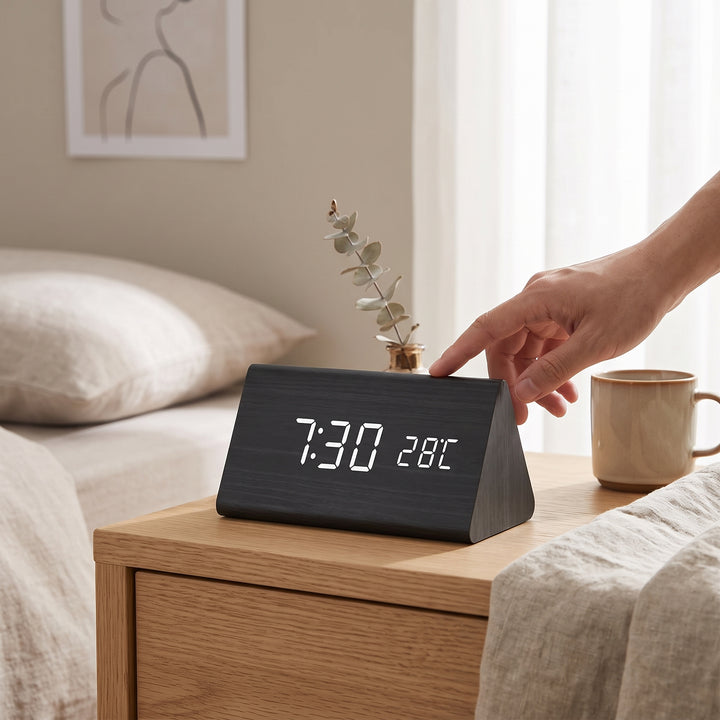 Felix Grant LED Wooden Clock