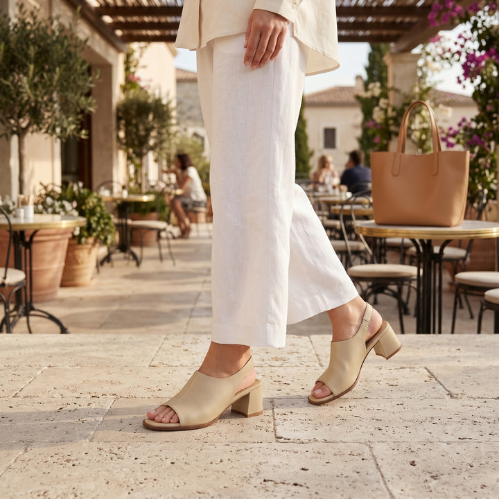 Elena Slingback Block Heel Sandal