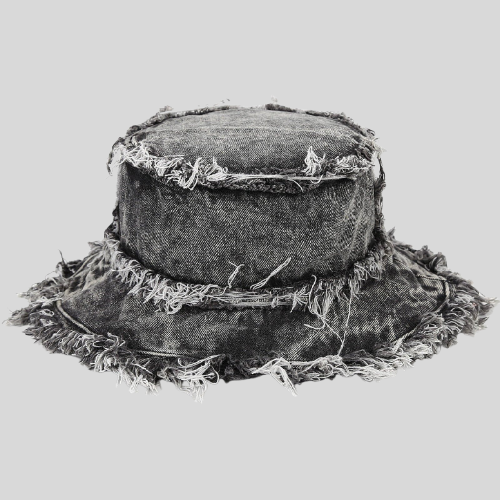 Frankie Frayed Denim Bucket Hat