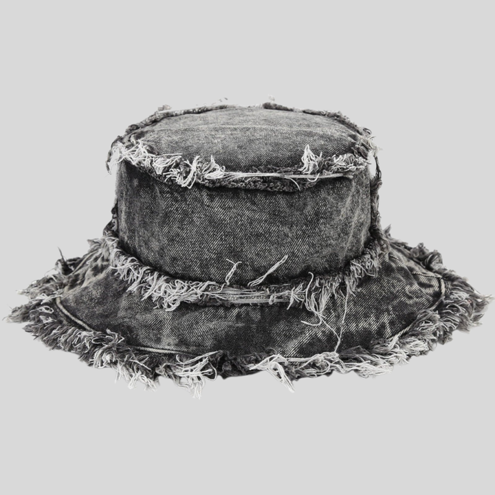Frankie Frayed Denim Bucket Hat