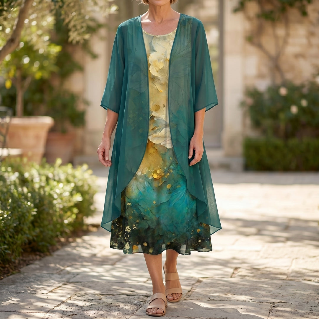 Celeste Monroe Layered Floral Dress