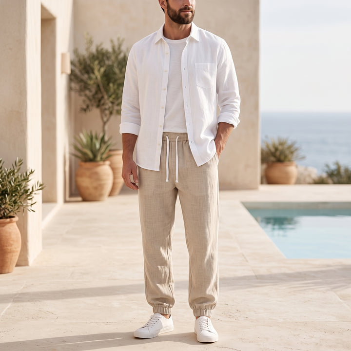 Elliot Hayes Linen Jogger Trousers