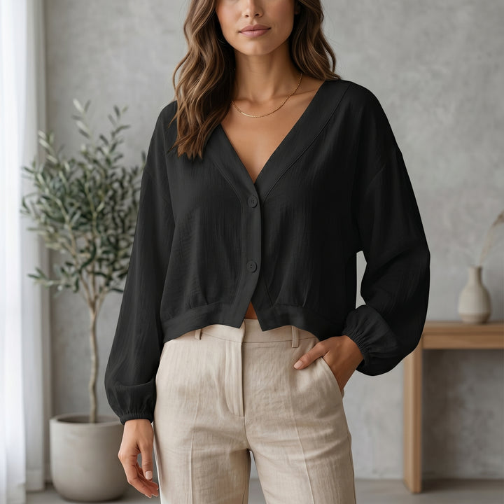 Aurelia Breeze Button Blouse