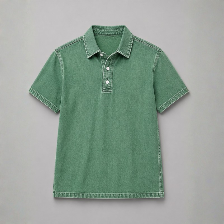 Diego Washed Denim Popover Shirt