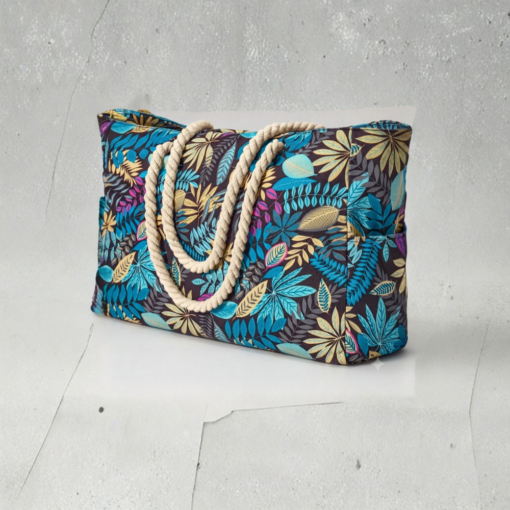 Cabana Striped Rope Handle Tote