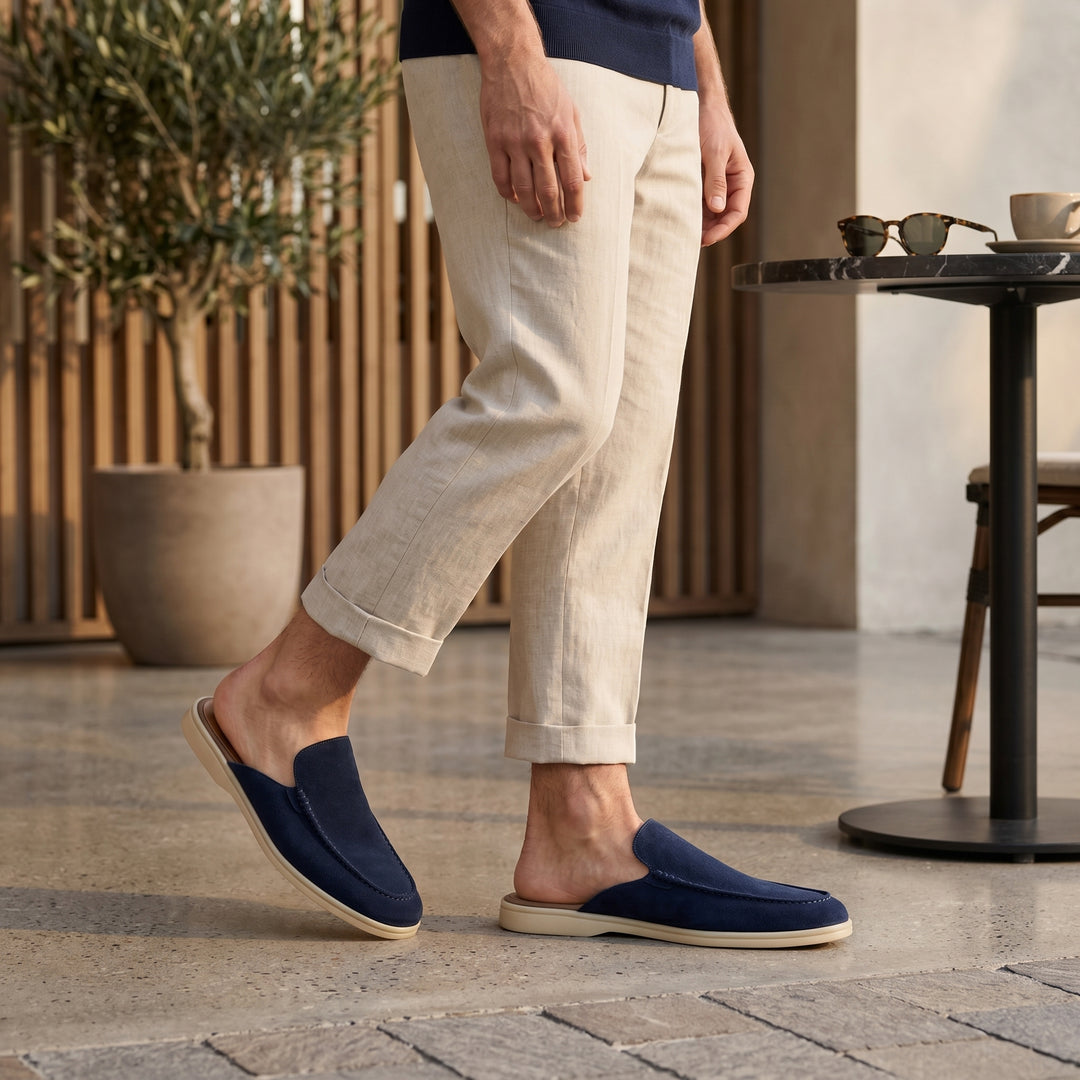 Lorenzo Suede Mule Loafer