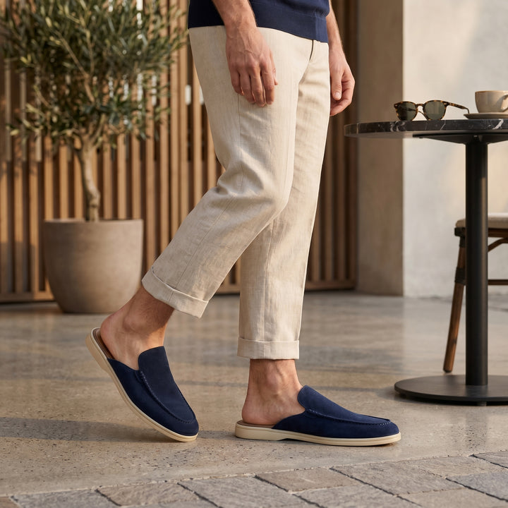 Lorenzo Suede Mule Loafer