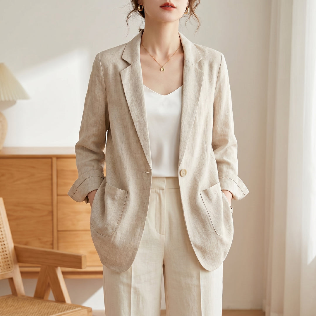 Elowen Hart Linen Blend Summer Blazer