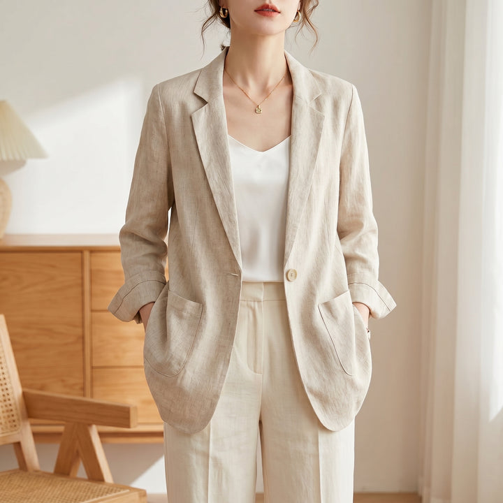 Elowen Hart Linen Blend Summer Blazer