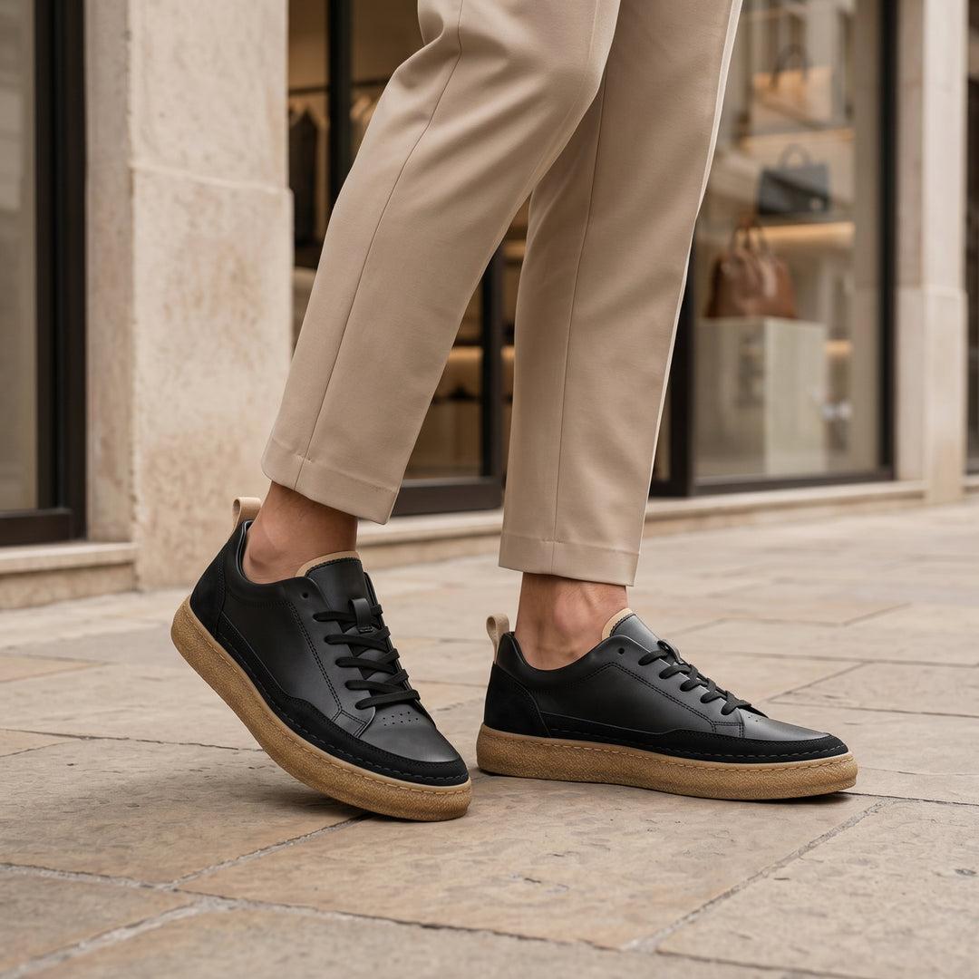 Crosby Premium Leather Court Sneakers