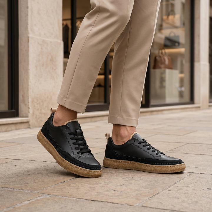 Crosby Premium Leather Court Sneakers