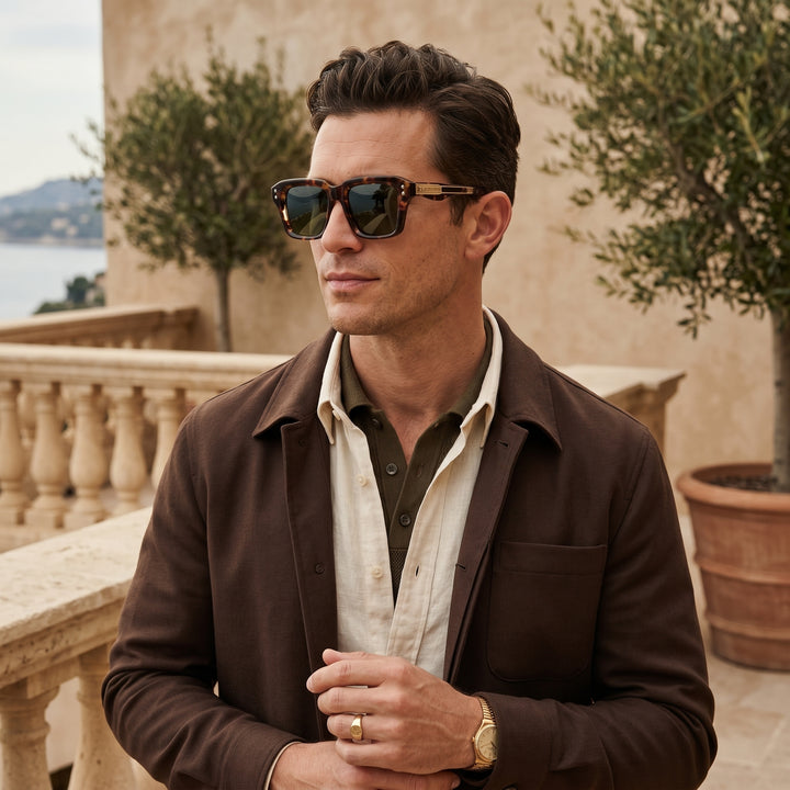 Adrian Voss Square Acetate Sunglasses