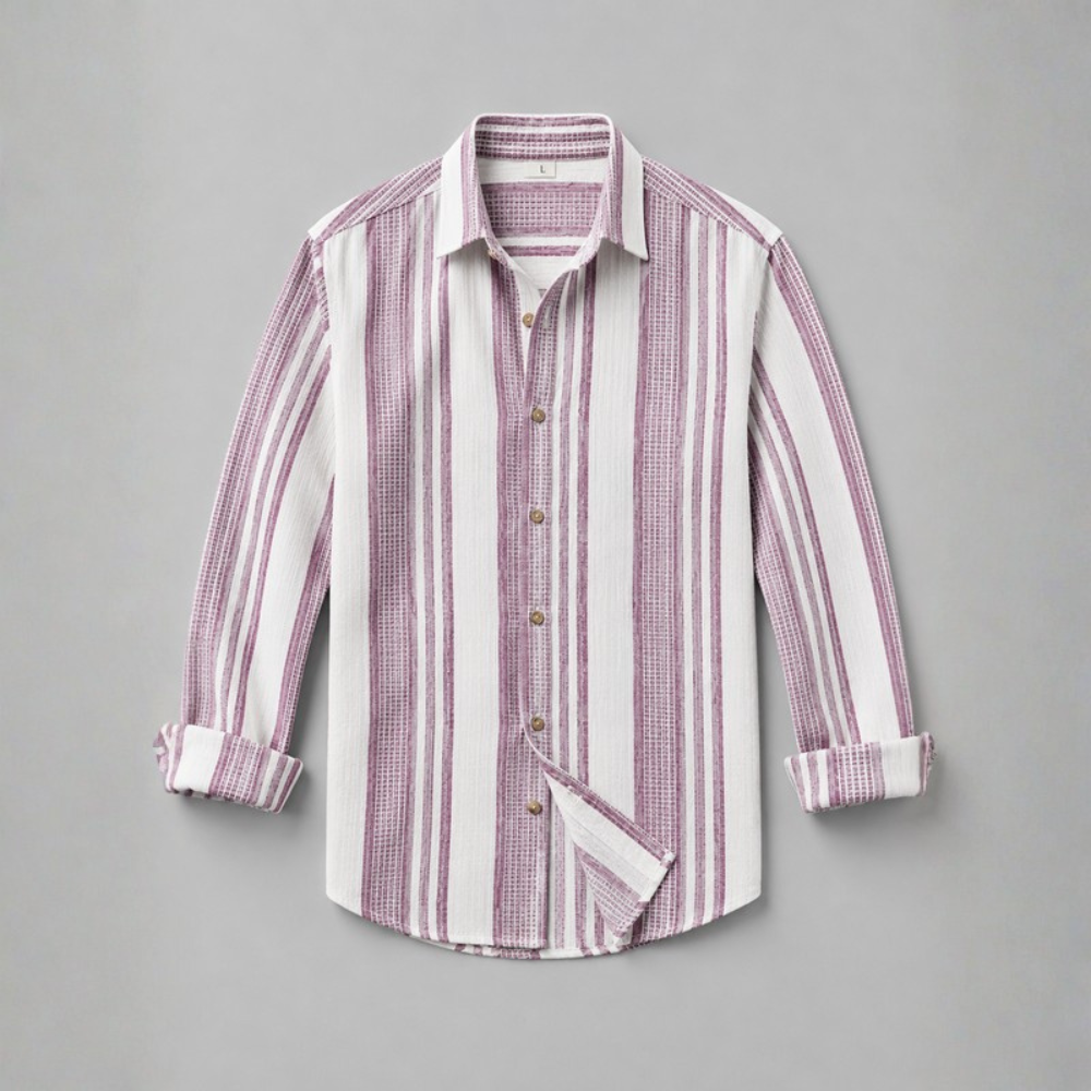 Theo Striped Linen Weave Shirt