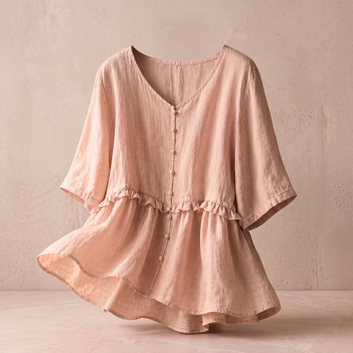 Elowen Ruffle Peplum Blouse