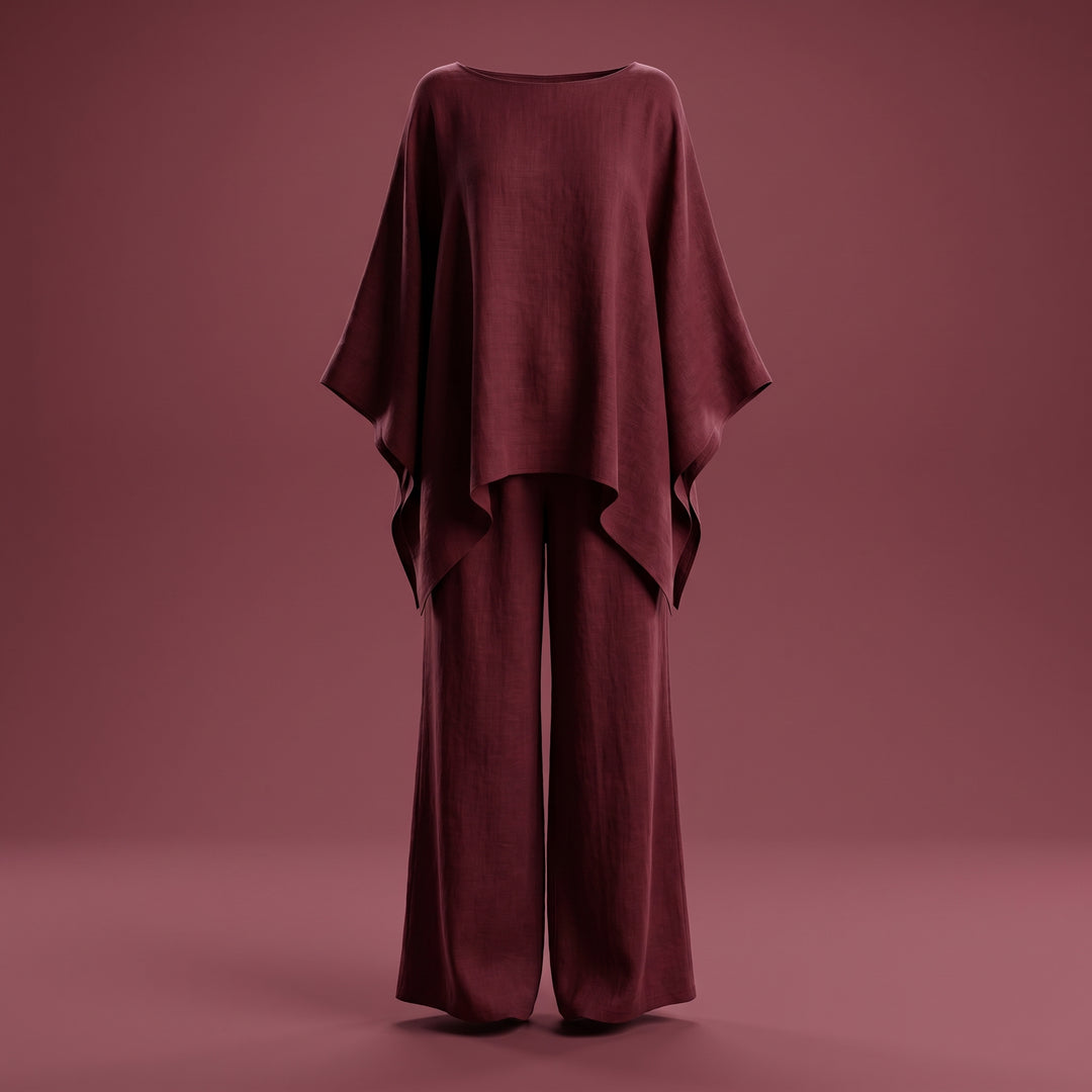 Seraphine Vale Linen Wide Leg Pant Set
