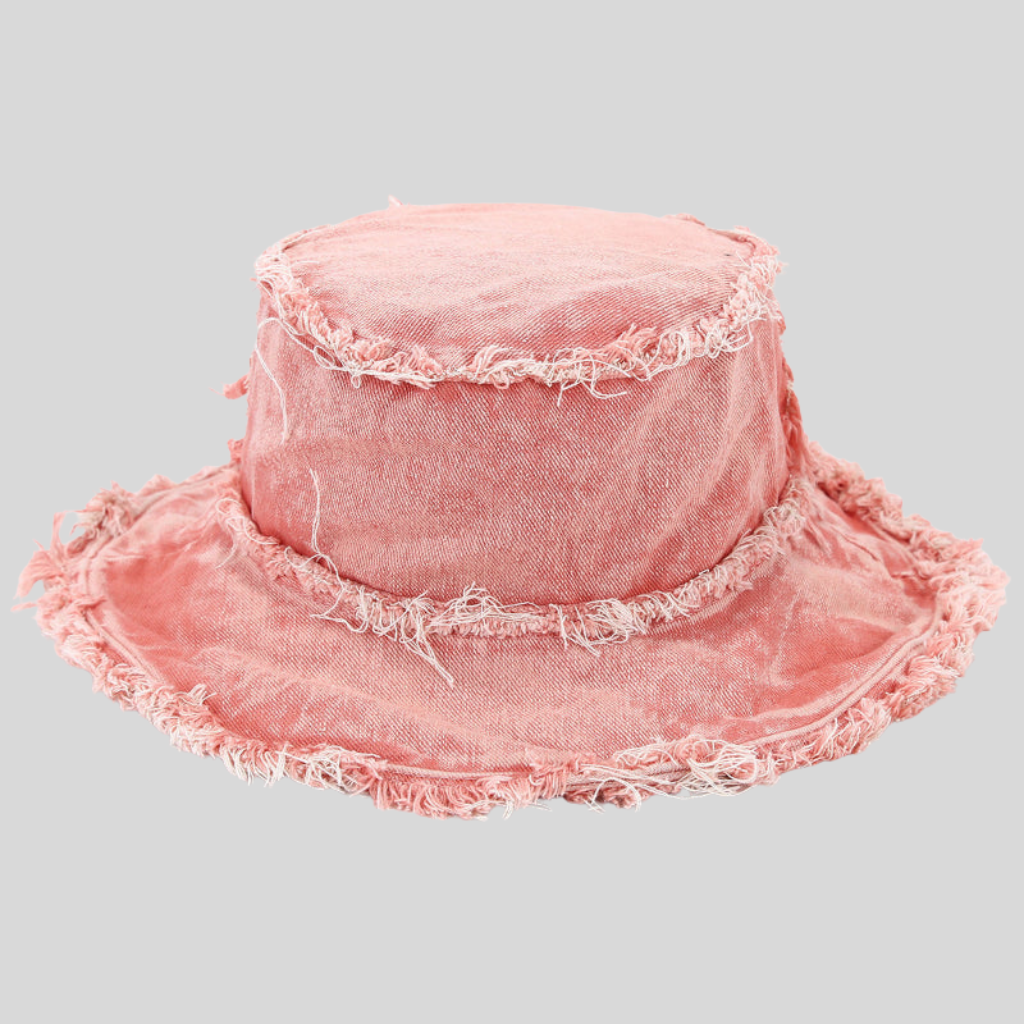 Frankie Frayed Denim Bucket Hat