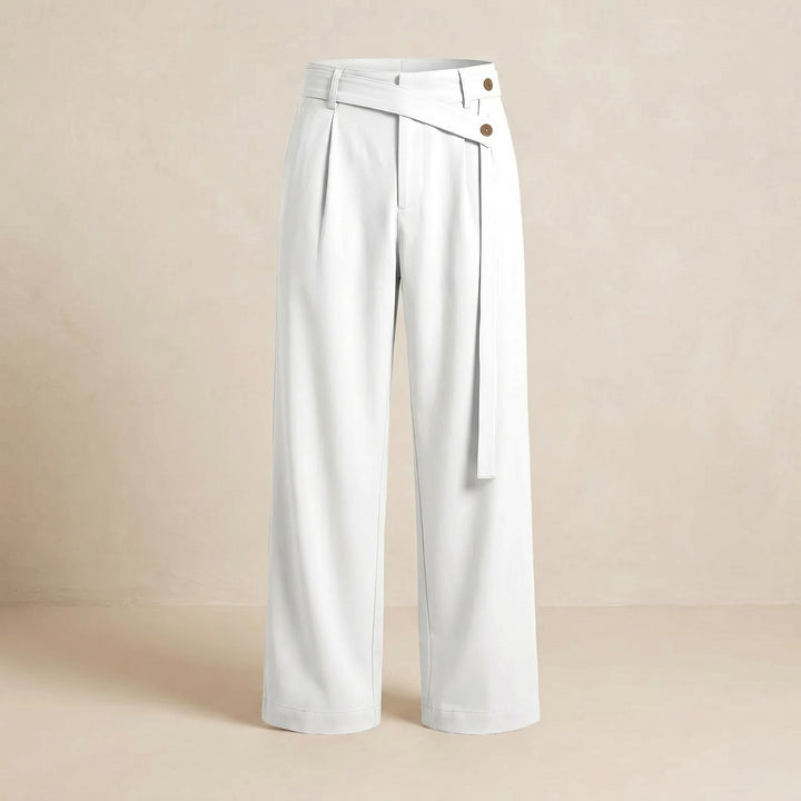 Luca Linen Blend Wide Leg Trousers