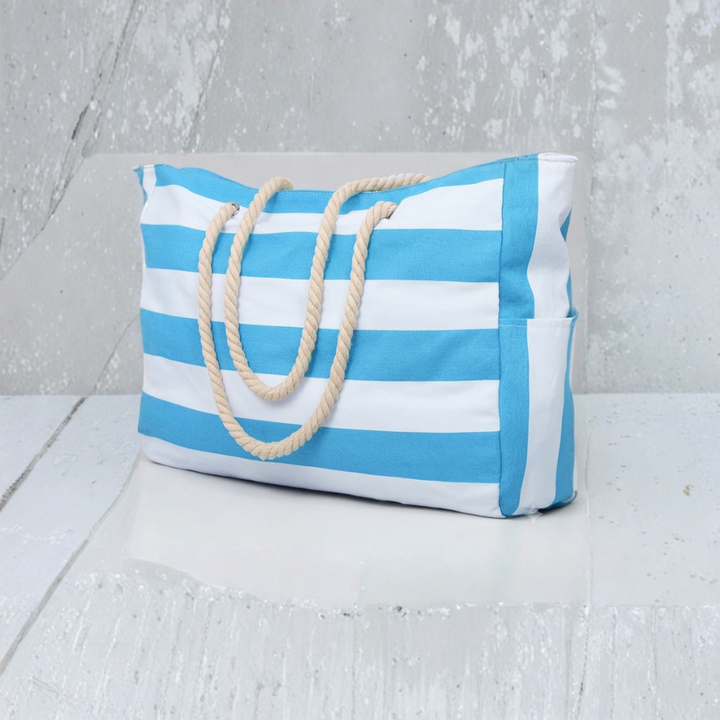 Cabana Striped Rope Handle Tote