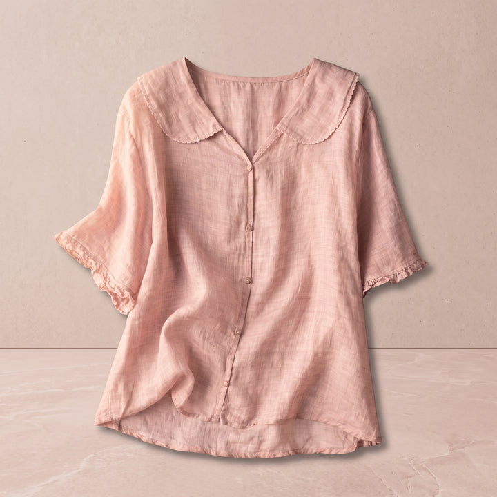 Rosalie Linen Collar Blouse