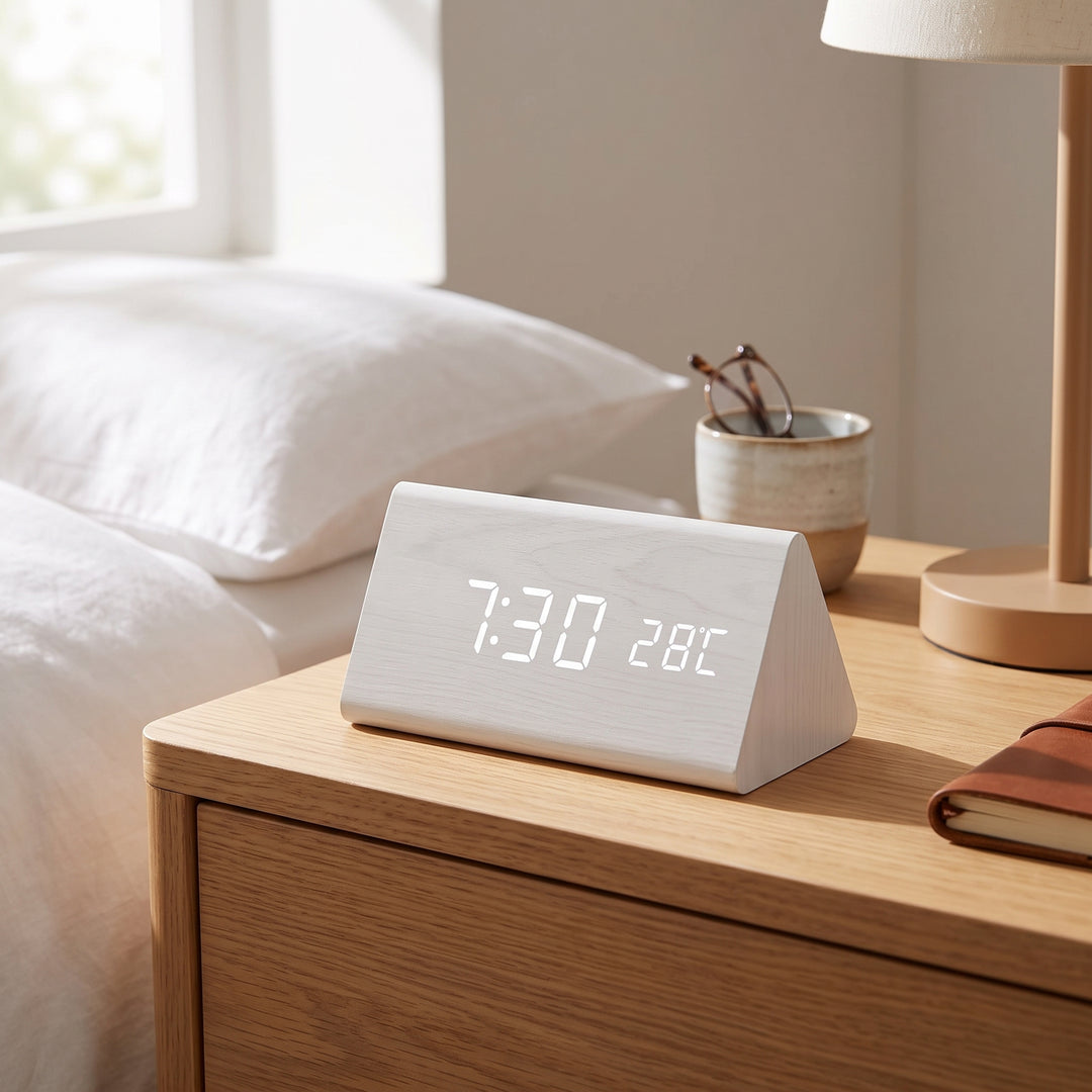 Felix Grant LED Wooden Clock