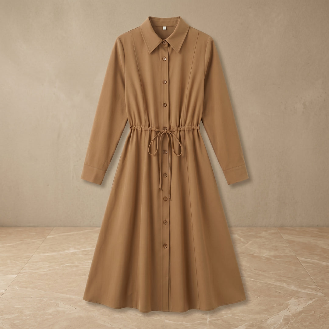 Adriana Drawstring Shirt Dress
