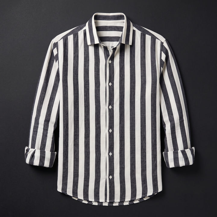 Caleb Monroe Striped Linen Shirt