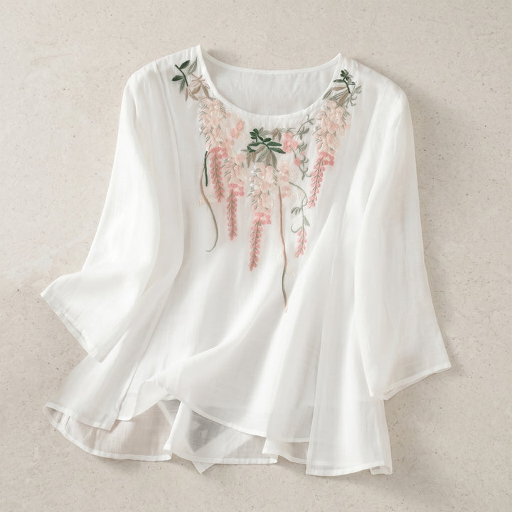 Elise Floral Embroidered Blouse