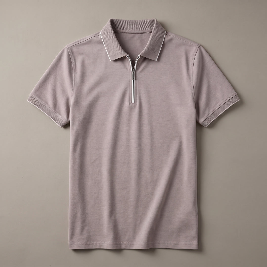 Theo Zip Collar Polo Shirt