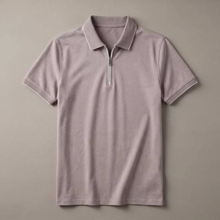 Theo Zip Collar Polo Shirt