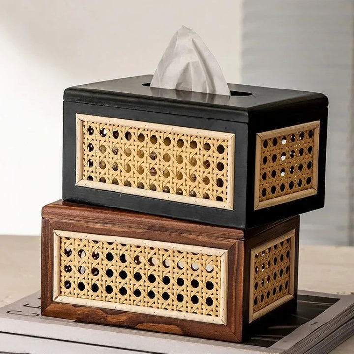 Raya Rattan Tissue Box Cover