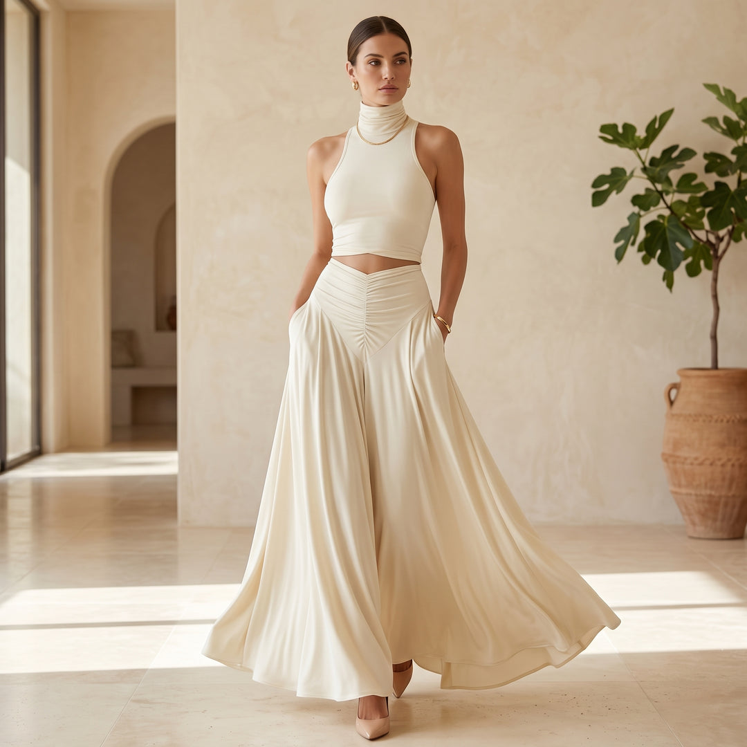 Serena Halter Maxi Skirt Set