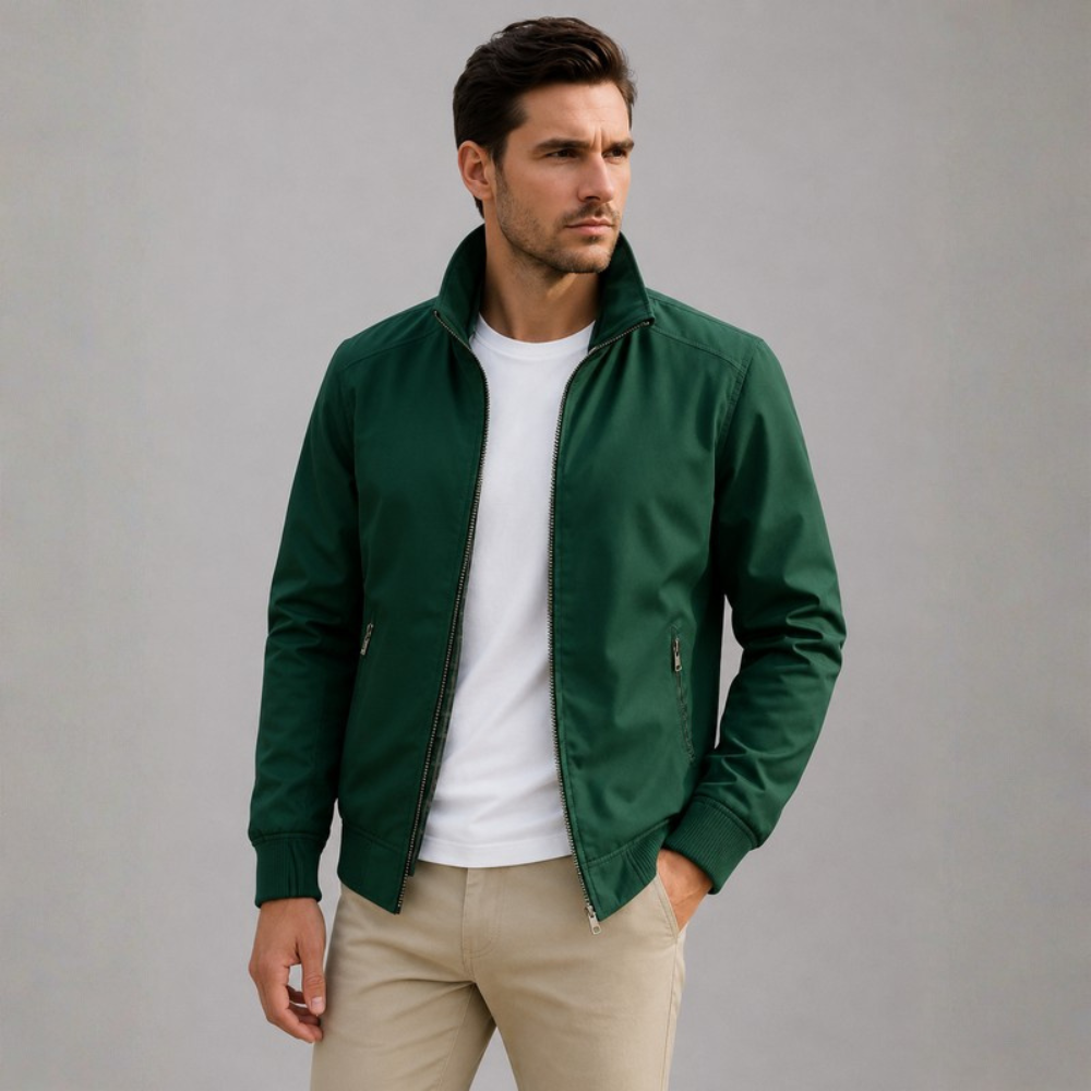Julian Stand Collar Zip Jacket
