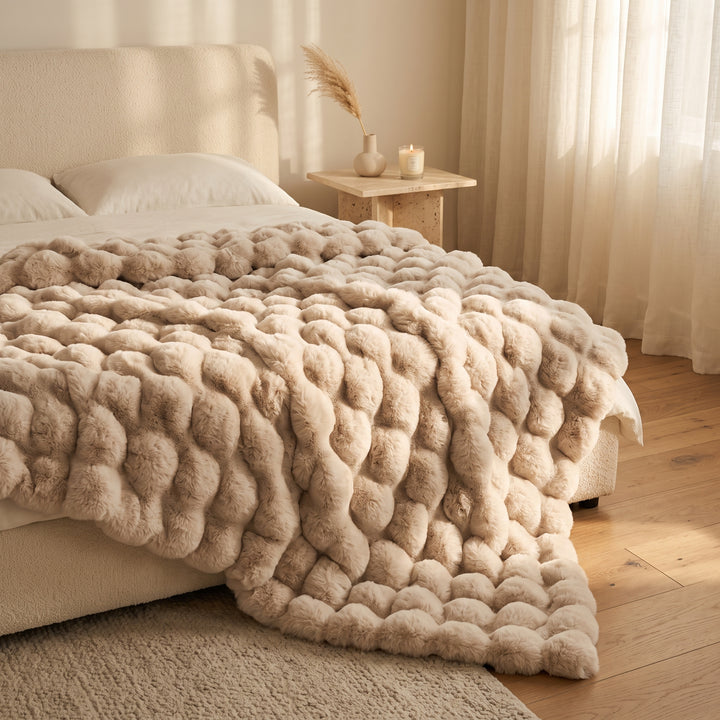 Maribel Cloud Faux Fur Blanket