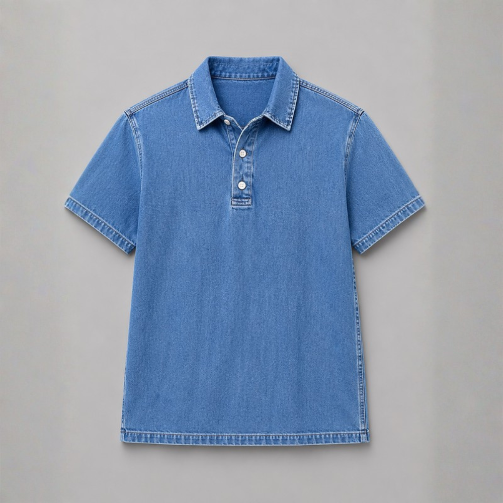 Diego Washed Denim Popover Shirt