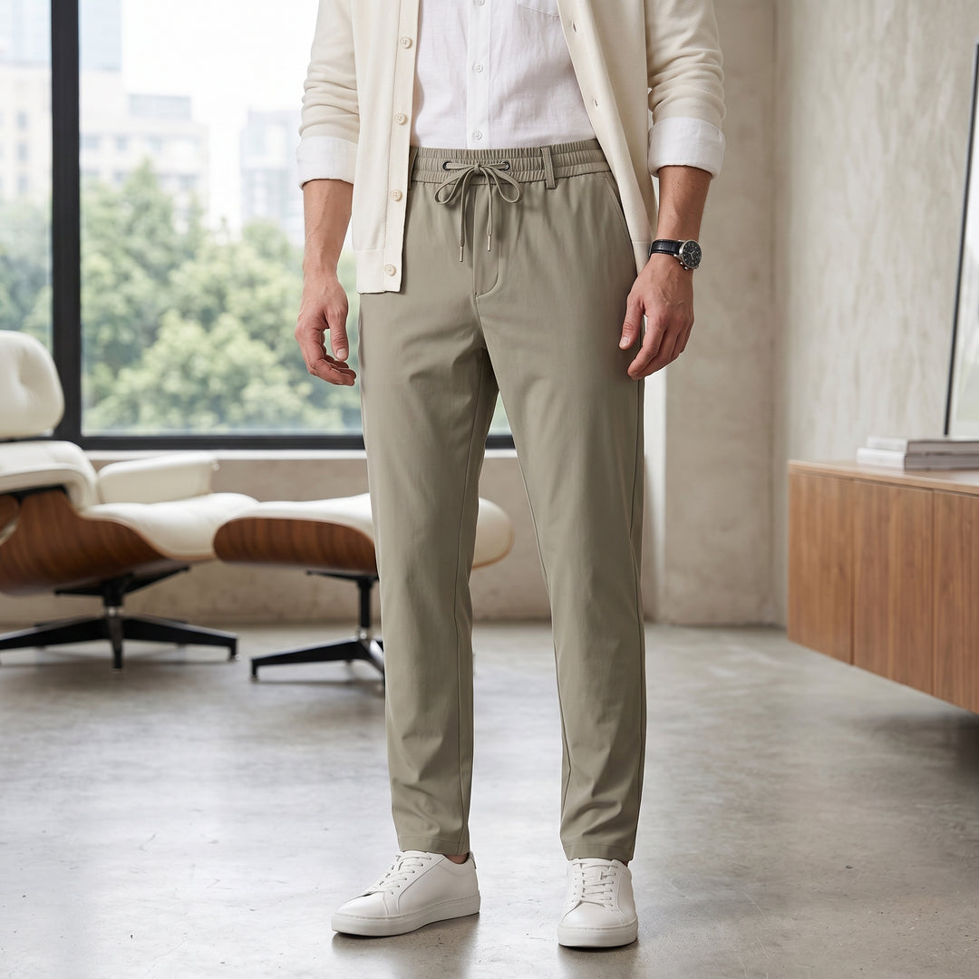 Asher Stretch Drawstring Trousers