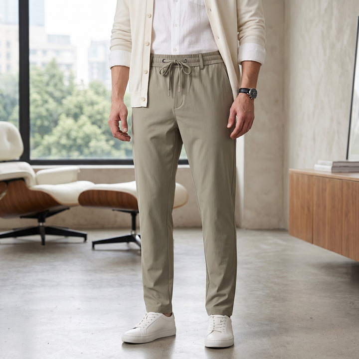 Asher Stretch Drawstring Trousers