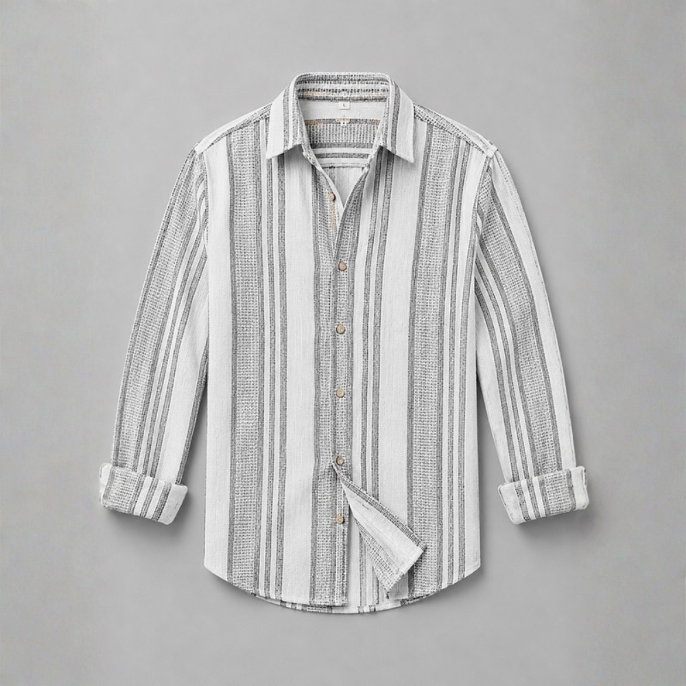 Theo Striped Linen Weave Shirt