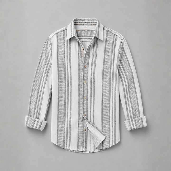 Theo Striped Linen Weave Shirt