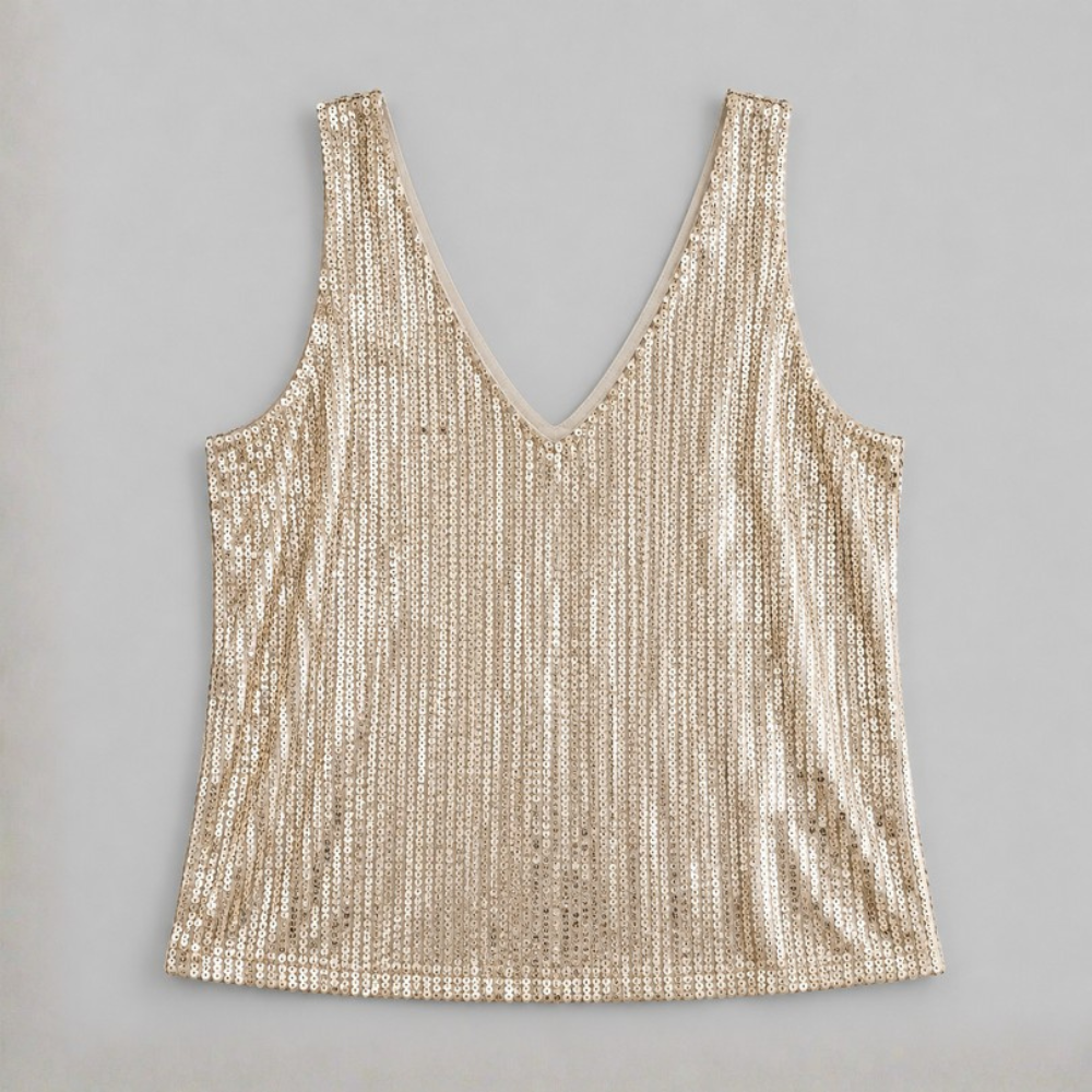 Marisol Sequin V-Neck Tank