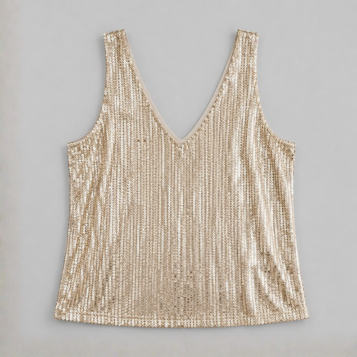 Marisol Sequin V-Neck Tank