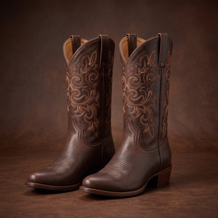 Sierra Ridge Leather Cowboy Boots