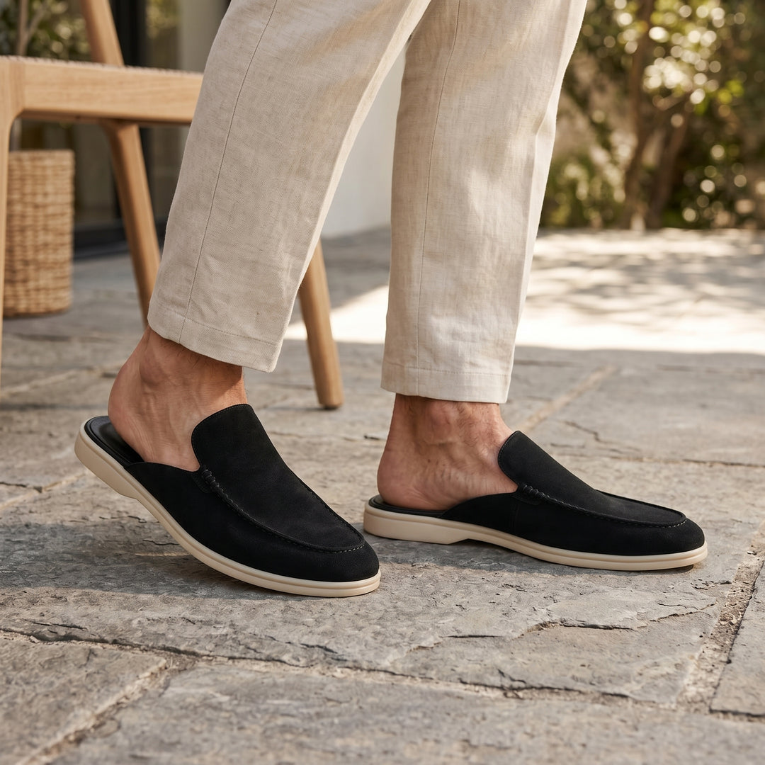 Lorenzo Suede Mule Loafer