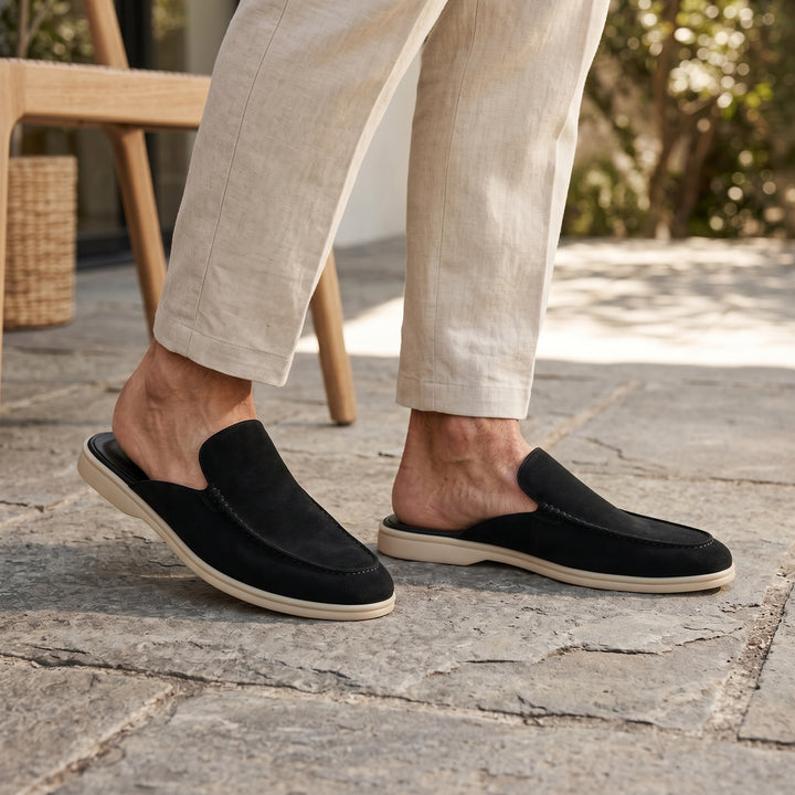 Lorenzo Suede Mule Loafer