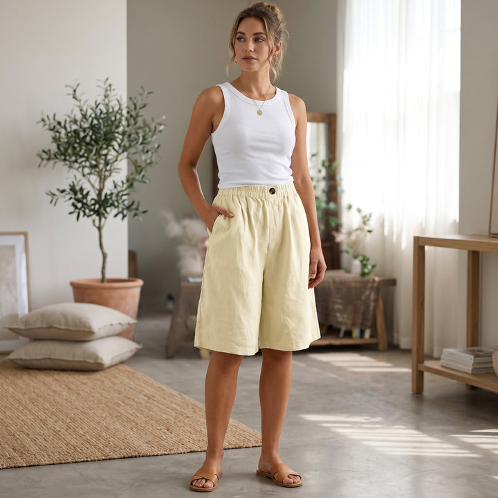 Olivia Breeze Linen Shorts