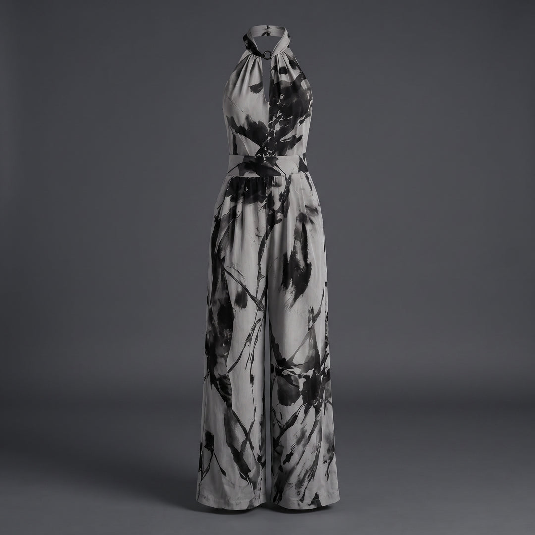 Willow Breeze Printed Wide-Leg Jumpsuit