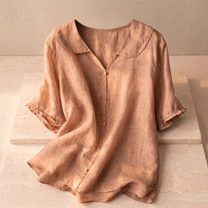 Rosalie Linen Collar Blouse