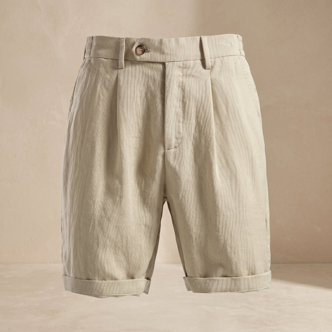 Elliot Pleated Linen Blend Shorts