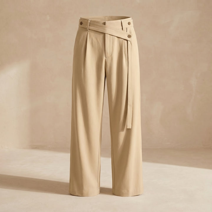 Luca Linen Blend Wide Leg Trousers