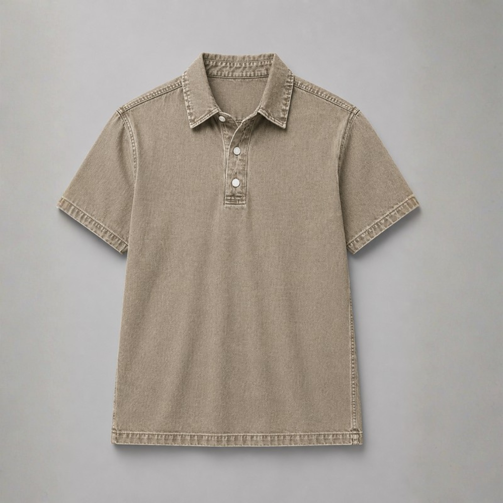 Diego Washed Denim Popover Shirt